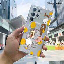 Ốp lưng điện thoại từ tính trong suốt hình Tom và Jerry Taffy của MINISO dành cho Samsung S26 Ultra/S26 Edge/S26 Plus/S26/S25 Ultra/S25 Plus/S25/S25FE/S25Edge/S24Ultra/S24Plus/S24/S24FE/S23FE/S23Ultra/S23Plus/S23/S22Ultra/S22Plus/S22/A15/A16/A17/A35/A36/A37/A54/A55/A56/A57 Quà tặng Giáng sinh cho bạn gái - Trong sáng - Xem 4