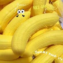Realistic Banana Slow Rebound Squeeze Toy, Food Pressure Relief Slow Rebound Cake Banana Soft Toy, Soft Moist Texture Slow Rebound Squeeze Toy, Stress Relief - Multicolor - View 2
