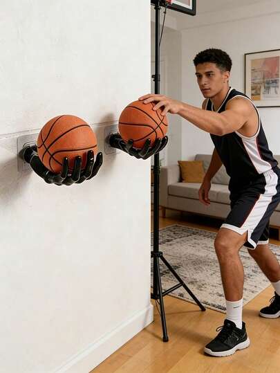 1 Giá Treo Bóng Bóng Rổ Gắn Tường Có Kệ Lưu Trữ và Móc Treo Chìa Khóa, Giá Treo Tường Đa Chức Năng Dùng Để Trưng Bày Bóng Rổ, Bền Chắc và Dễ Lắp Đặt, Thích Hợp Cho Nhà Để Xe, Tầng Hầm, Phòng Chơi Game, Phòng Ngủ và Tổ Chức Nhà Cửa, Giải Pháp Lưu Trữ Hoàn Hảo Cho Bóng Rổ, Bóng Đá và Dụng Cụ Thể Thao, Món Quà Lý Tưởng Cho Người Chơi, Huấn Luyện Viên và Người Yêu Thích Bóng Rổ, Phụ Kiện Trang Trí Nhà Cửa và Phòng Thể Thao Thiết Thực