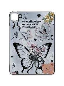 1 chiếc ốp lưng bảo vệ máy tính bảng màu đen mờ, chống sốc toàn thân bằng silicon mềm, thiết kế nữ tính nhẹ nhàng theo phong cách Ins, tương thích với iPad. - màu đen - Xem 18