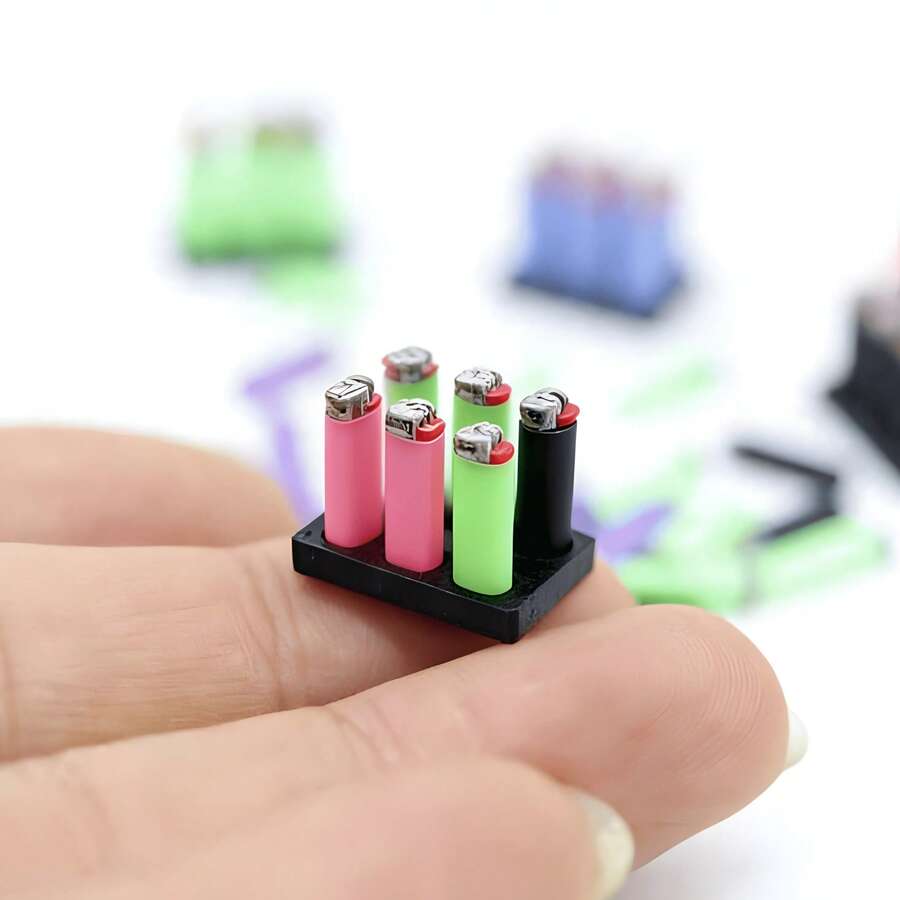 5pcs Mini Lighter - Exquisite Detailed Replica Mini Lighters For Collection And Home Decor - Multicolor - View 1