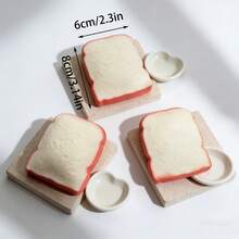 Squishy Realistic Bread Slice Squeeze Toy, Stress Relief Fidget Toy Suitable For Office - Multicolor - View 8