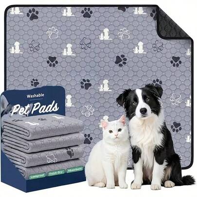 Washable Pet Pee Pads, Anti-Slip Absorbent Reusable, Dog Training Pads, Anti-Slip Litter Mat, Suitable For Postpartum, Enclosure, Cage, Bed