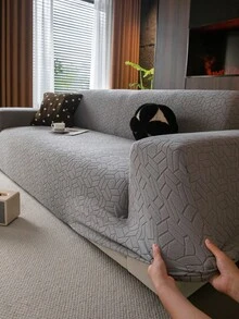 1 bộ bọc ghế sofa liền thân co giãn dùng được cả bốn mùa, chất liệu vải chống trượt, có thanh xốp chống trượt, có thể giặt máy, chống bụi, thân thiện với thú cưng, phù hợp cho phòng ngủ, văn phòng, phòng khách. - Màu xám đen - Xem 6