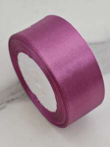 1 Gulungan Pita Satin Merah Lebar 4cm, Cocok untuk Membuat Pita, Dekorasi Kue, dan Kemasan - Berwarna merah muda - View 3