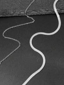 2件套金色不锈钢扁链脚链套装，适合旅行、海滩、送给女朋友、母亲节礼物 - 腳鍊 - 查看 8