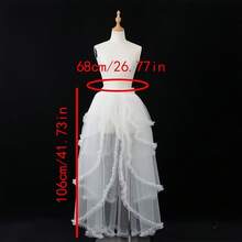 1 chiếc váy dài dự tiệc cosplay bánh ngọt kiểu anime nàng tiên, chất liệu voan, cạp cao, dáng bất đối xứng, có đuôi dài, dành cho nữ. - Nhiều màu - Xem 2