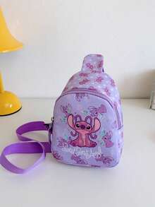 Disney Túi đeo hông mini, túi đeo ngực thời trang cho trẻ em, ví cho bé gái, ví đựng tiền xu hình Stitch hoạt hình, túi đeo vai chéo đựng đồ chơi, túi du lịch, quà tặng ngày lễ - Nhiều màu - Xem 18