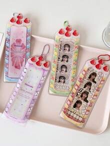 1 PC Adorable 4-Piece Card Holder With Student Snapshots Storage Case For Fan Displays And Accessories - Multicolor - View 4