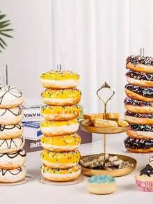5/1pc Transparent Acrylic Donut Stand, Acrylic Donut Display Rack For Dessert Table, Transparent Donut Holder, Birthday Party Dessert Cake Stand, Suitable For Wedding, Birthday Party, Bridal Shower, Theme Party Donut Rack - Multiple Styles - View 6