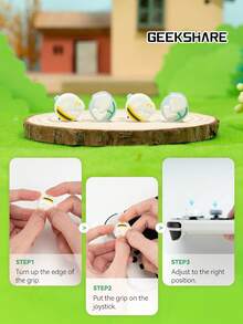 GeekShare 4pcs Cute Honey Puppy Design Silicone Thumb Grip Joystick Caps For Nintendo Switch 2017/OLED/Lite - Honey-collecting Puppy - View 5