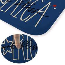 1pc Red White Blue Freedom Text American Country Style Kitchen Mat, Independence Day Carpet, Absorbent Oil-Proof Kitchen Floor Covering/Rug, Doormat, Entryway Mat, Front Door Mat, Long Hallway Carpet, Suitable For Party, Holiday, Gathering, Gift, Banquet - American-style Patriotic Decorative Paintings - View 5