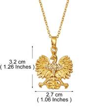 1pc Poland National Emblem Eagle Pendant Necklace, Unisex, Polish Jewelry - Multicolor - View 9