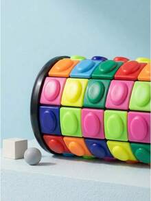 1pc 3D Rubik's Corn Cube, Finger Cube, Cylinder Cube, Personalized Puzzle High Difficulty 3/5/7 Layers Cube, Adult Stress Relief Toy, 3d Fidget, Sensory Cube, Rubex Cube, Sensory Toys, Fidget, Fidget Toys, Stress Balls, Pe, Squishies - 5層圓柱體 - 查看 2