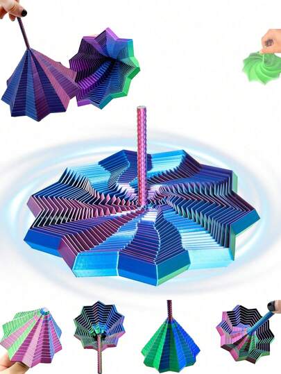 1 món đồ chơi giảm căng thẳng hình xoắn ốc lục giác in 3D, sáng tạo, vui nhộn, nhiều màu sắc, tương tác, giúp thư giãn ngón tay người lớn, thích hợp làm quà tặng sinh nhật, tốt nghiệp, quà tặng ngày lễ cho gia đình và bạn bè.