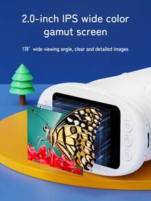 Microscopio digital para niños con pantalla IPS de 2.0", 1000X de aumento, microscopio portátil de bolsillo con 8 luces LED y brillo ajustable, recargable por USB tipo C con batería de 600mAh, función de toma y almacenamiento de fotos en tiempo real, compatible con computadora, juguete educativo STEM para exploración y aprendizaje científico, microscopio mini para niños - Multicolor - Ver 9
