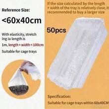 50 piezas Almohadilla plástica desechable delgada, adecuada para alfombrilla de inodoro para mascotas, jaula de pájaros, jaula de conejos, bolsa de arena para gatos, almohadilla de inodoro para perros, alfombrilla de limpieza, almohadilla de jaula de un solo uso - Blanco - Ver 13