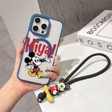 This Disney Mickey Mouse Pattern Lanyard Phone Case Features A Strong Magnetic Closure And Full Coverage Of Acrylic And TPU Material. It's Shockproof, Lightweight, And Suitable For IPhone17/16/11/13/15/15 Plus/15 Pro/15 Pro Max/12/14 Pro Max/11 Pro Max/12 Pro/12 Pro Max/13. It's A Popular Birthday Gift, Business Gift, Durable, Stain-Resistant, And Fingerprint-Resistant New Phone Case For Men And Women. It Also Includes A Mickey Mouse Phone Case And Mickey Mouse Doll Bracelet. Compatible With SamsungGalaxy S20, S21, S22, S23, And S24 Series. It's The Perfect Gift For Friends And Family. This Stylish Phone Case Is Fun, Lightweight, And Durable. IPhone17 Pro Max Phone Case, Minnie Phone Case. - 粉色 - 查看 6
