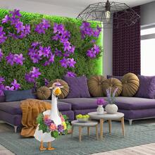 Sunnymove Spring Porch Goose Outfits Including Flower Hat Spring Wreath With Leaves Summer Goose Costume Decor For 17u2018' 23" Cement_Plastic Geese Outdoor Garden Lawn Yard Statue Pathway Decoration - White - 查看 4