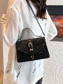 Túi đeo vai/đeo chéo/xách tay đa năng, phong cách retro cao cấp, thời trang tối giản, sang trọng, mùa hè 2026. - màu đen - Xem 11