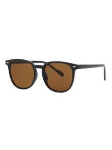 1 Pair Women's Black Rectangular PC Retro Classic Versatile Fashion Glasses - Glossy Black - View 3