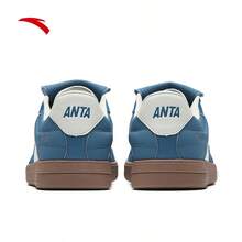Anta 【王一博同款】安踏欢乐一脚蹬运动鞋 | 足球风格训练鞋，男士薄底低帮休闲运动鞋 - 幕藍色/象牙白/數位霧灰-3 - 查看 4