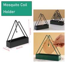 2/1个装蚊香架不锈钢烟灰缸阻燃防烫蚊香盘带盖户外家用香炉架 - 彩色 - 查看 6