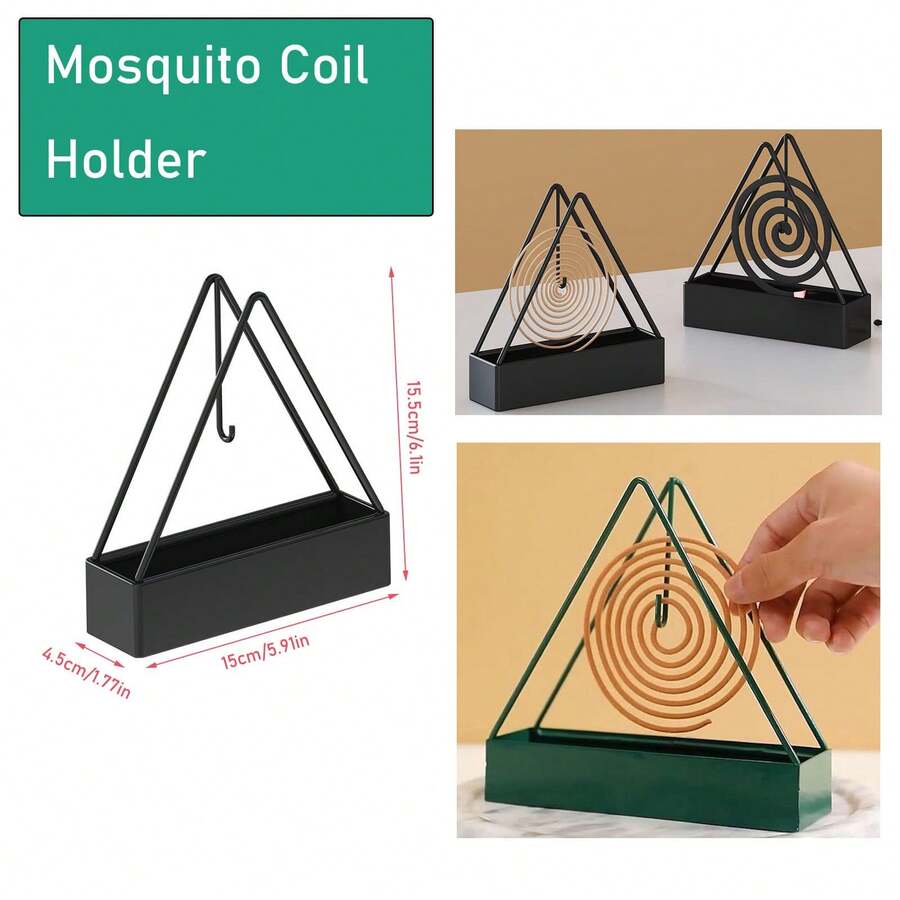 2/1个装蚊香架不锈钢烟灰缸阻燃防烫蚊香盘带盖户外家用香炉架