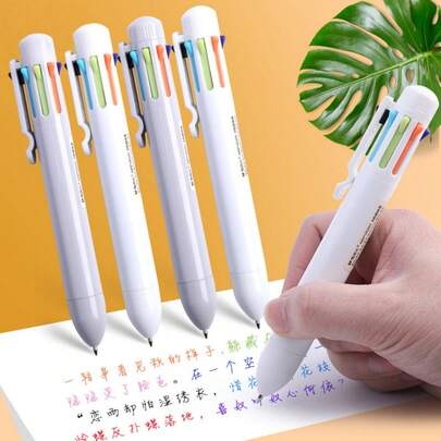 OBOVAY Bộ 6 bút bi đa năng 6 trong 1, màu Pastel Macaron, đầu bút 1.0mm, viết trơn tru, thích hợp cho việc viết nhật ký, ghi chú và văn phòng, món quà lý tưởng cho học sinh và những người yêu thích văn phòng phẩm nhân dịp tựu trường.