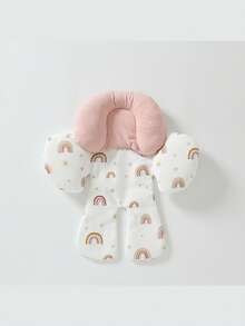 1pc Baby Stroller Seat Cushion, Newborn Girl/Boy Infant Pram Liner, Soft Plush All Season Stroller Pad Accessories - Multicolor - View 10