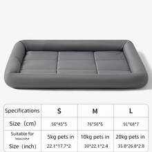 1片宠物垫，狗/猫垫，防水狗/猫床，适用于小型/中型/大型宠物，夏季凉爽垫，防抓防咬，易于清洁，四季皆宜 - 灰色 - 查看 2
