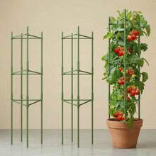 1pc Tomato Support Cage, Vegetable Support Rack, Suitable For Climbing Plants, Vegetables, Flowers, Fruits And Vines - Multicolor - View 2