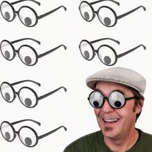 6 Pairs Of Shaking Glasses, Giant Eyeball Glasses, Funny Shaking Glasses, Halloween Adult Party Fun Clothing Accessories - View 1