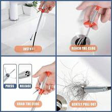 78 Inch Heavy Duty Drain Snake, Flexible Drain Clog Remover, Long Grabber Claw Stick Hair Removal, Drain Auger Sink Bathroom Tub Toilet - 78inch - View 4