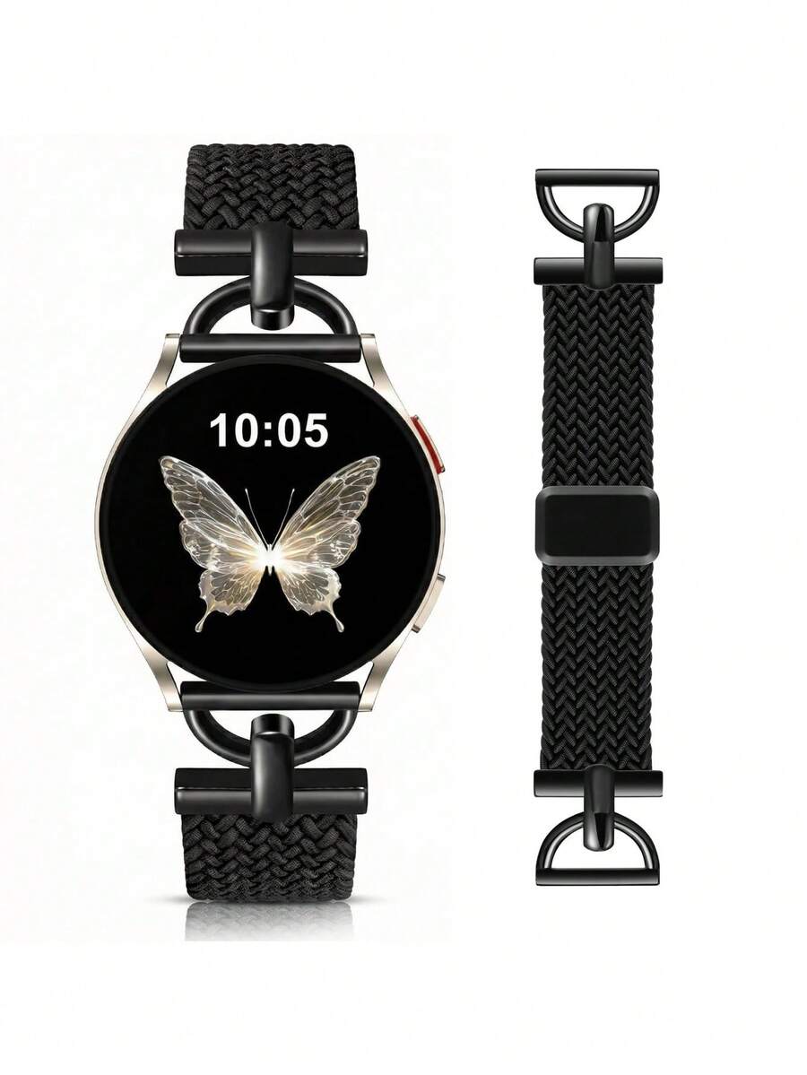 chinbersky Dây đeo bện thanh lịch tương thích với Samsung Galaxy Watch 7 6 5 4 FE 40mm 44mm / Watch 5 Pro / Watch 4 & 6 Classic / Active 2 / Watch 3 41mm, 20mm. Dây đeo co giãn từ tính bằng nylon mềm cao cấp với thiết kế bện hình chữ D sang trọng. - 20 triệu - Xem 1