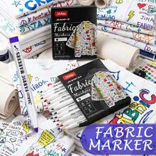 6-48 Colors Fabric Marker Pen Set, Fine Tip Fabric Painting Pens Suitable For Clothes, Textiles, T-Shirts, Fabric Bags, Hats, DIY Handicrafts, Clothing - Fabric Markers - View 4