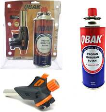 Bộ đèn khò QBAK + Bình gas QBAK (227 g) Đèn khò gas điều chỉnh được kèm bộ chuyển đổi và bật lửa - Ø 22 mm. Bình gas nạp lại. Đèn khò. Chất lượng đảm bảo. - ĐÓNG GÓI SOLLETE + KHÍ - Xem 5