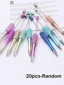 1pc/6pcs/10pcs Best-Selling DIY Pen Kits: Handmade, Exquisite Design, Gradient UV Plated Pearl Decor, Creative Handicraft Project, Ideal Holiday Gift - Gradient Of Broken Bricks - View 11