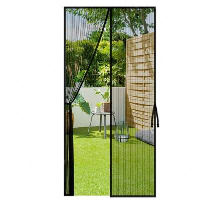 FEGO Magnetic Screen Door, Fits Door Size: 32"X80", Screen Door Size 34"X81", Enjoy Cool Breeze Without Hands, Heavy-Duty Fiberglass Mesh Anti-Tear, Suitable For Pets And Kids, Fits Patio/Front Door