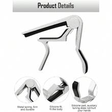 [Free Shipping]Capo Guitar, Universal Aluminum Metal, Acoustic And Classical Electric Guitar, Bass, Banjo, Violin, Mandolin, Ukulele, All Types Of Light Stringed Instruments (Black, Red, Silver, Gold). - Random - View 2