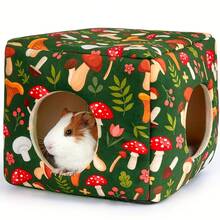 Casa cueva oculta lavable para cobayas, cama cómoda para conejos, accesorios para mascotas pequeñas como hámsters/chinchillas - Ver 3