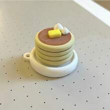 Móc khóa hình bánh kếp mini, đồ chơi giảm căng thẳng chủ đề bữa sáng in 3D dễ thương, phụ kiện độc đáo giúp giảm lo âu cho túi xách. - Nhiều màu - Xem 11
