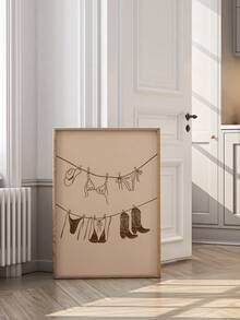 1pc Canvas Wall Art, Framed Wall Art, Bikini Art Print, Brown Bikini Beach Illustration, Bikini Wall Art, Swimsuit Poster, Beach Cowgirl Print, Ocean Poster, Western Cowgirl Decor Art, Apartment Decor, College Dorm Decor, Summer Poster, Room Decor, Home Decor, Dorm Decor, Bedroom Decor, Living Room Decor, Bathroom Decor, Office Decor, Kitchen Decor, Gift, Mother's Day Decor, Summer Decor - Mother's Day Art - View 6