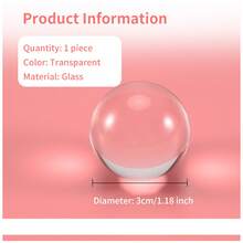 Transparent Color Glass Crystal Ball Healing Sphere Photography Props Ball Decor 30Mm - A - View 7