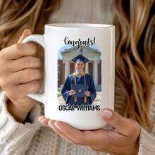 Personalized 2026 Graduation Mug - Name And Year Graduation Cap Mug, Graduation Theme Mug, Personalized "Class Of 2026" Ceramic Tea/Coffee Cup, No Assembly Required, Suitable For Graduation Gift, Birthday, Party Favors - Multicolor - View 8
