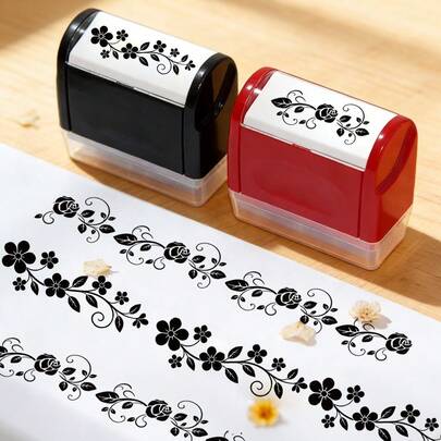 Large Rose Vine Roller Stamp, Classic Retro Floral Pattern Stamp, Elegant Scrapbooking Stamp, Reusable Decorative Rose Vine Border Template, Suitable For Handwritten Reports, Father's Day, Mother's Day Gifts