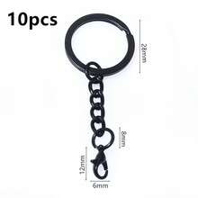 10pcs 25/28/30mm Diameter Keychain Ring Key Chains With Lobster Clasp Crafts DIY Jewelry Making Accessories Findings - Keychain - View 12