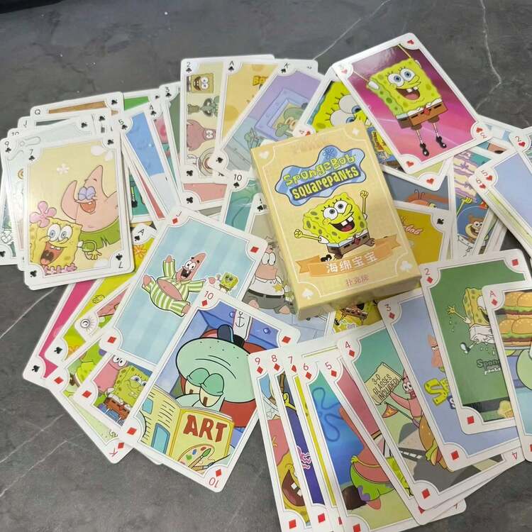 SpongeBob SquarePants 一套可爱有趣的卡通主题收纳系列，包括 54 张独特的卡通风格扑克牌和一个高品质纸质扑克牌收纳盒，主题围绕章鱼哥、珊迪和小蜗展开。 - A - 查看 9