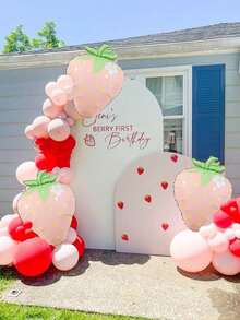 8 piezas - Globos de aluminio con diseño de fresa, globos de aluminio con forma de fruta dulce y linda, de membrana de poliéster, adecuados para bautizos, fiestas con tema de fresas, decoración de cumpleaños, baby shower, revelación de género, fiestas con tema de frutas, decoración de bodas, reuniones familiares, despedidas de soltera, compromisos, graduaciones, decoración del Día de la Madre - globo - Ver 7