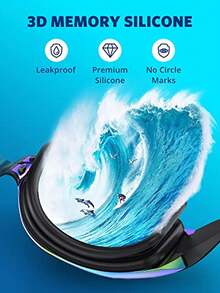 1 chiếc kính bơi chống nước, chống rò rỉ dành cho người lớn, unisex - A - Xem 9